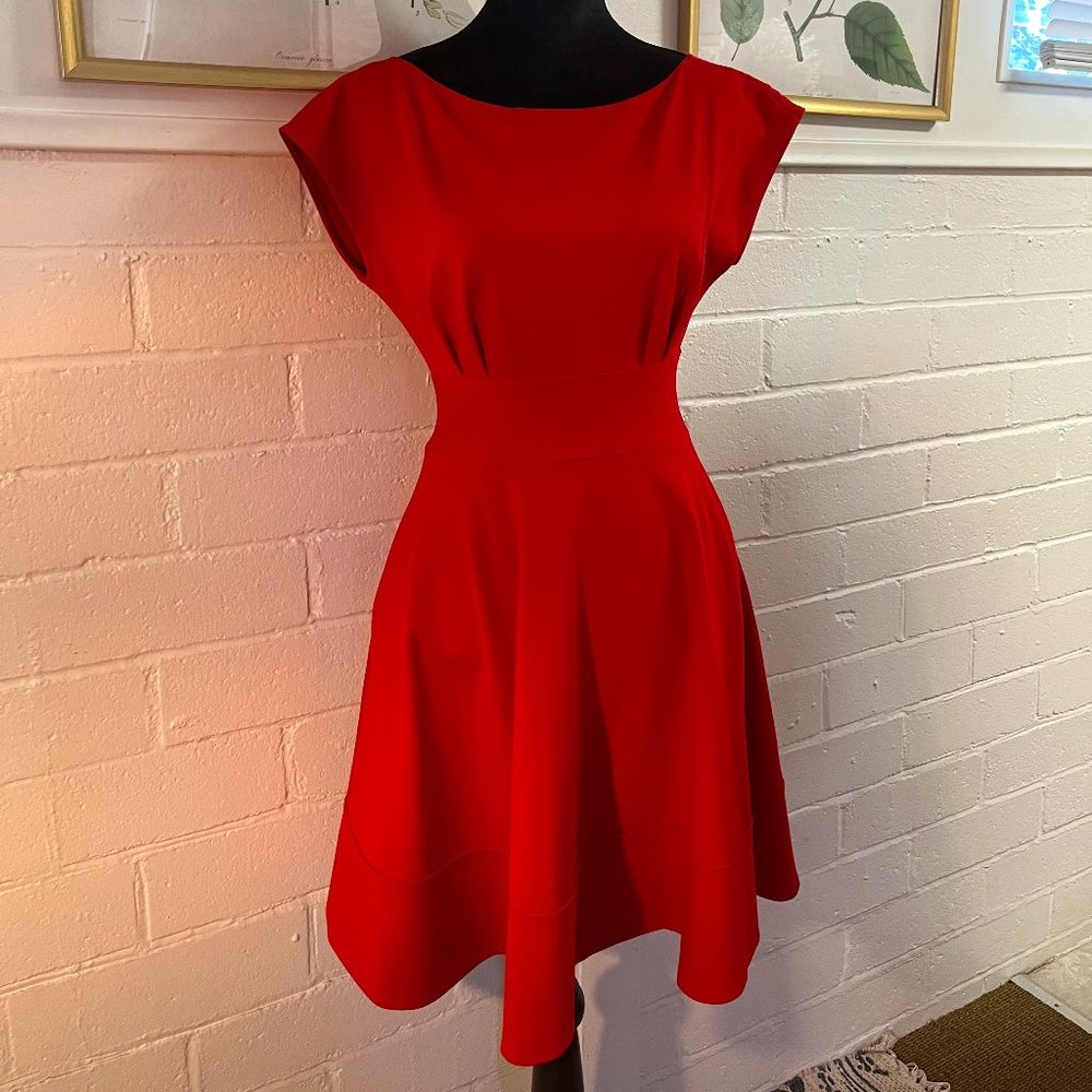 Kate Spade Red Mini Dress With Pockets - Small